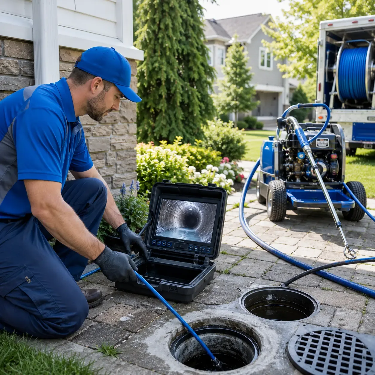 Outdoor drain cleaning professionals serving Central Lake, MI