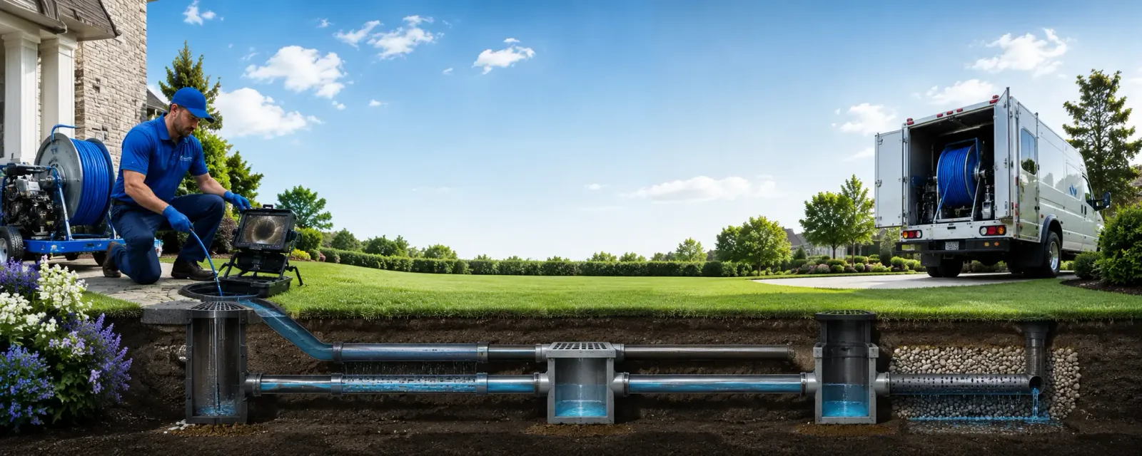 Outdoor drain cleaning information for Central Lake, MI